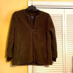 Plush zippered jacket